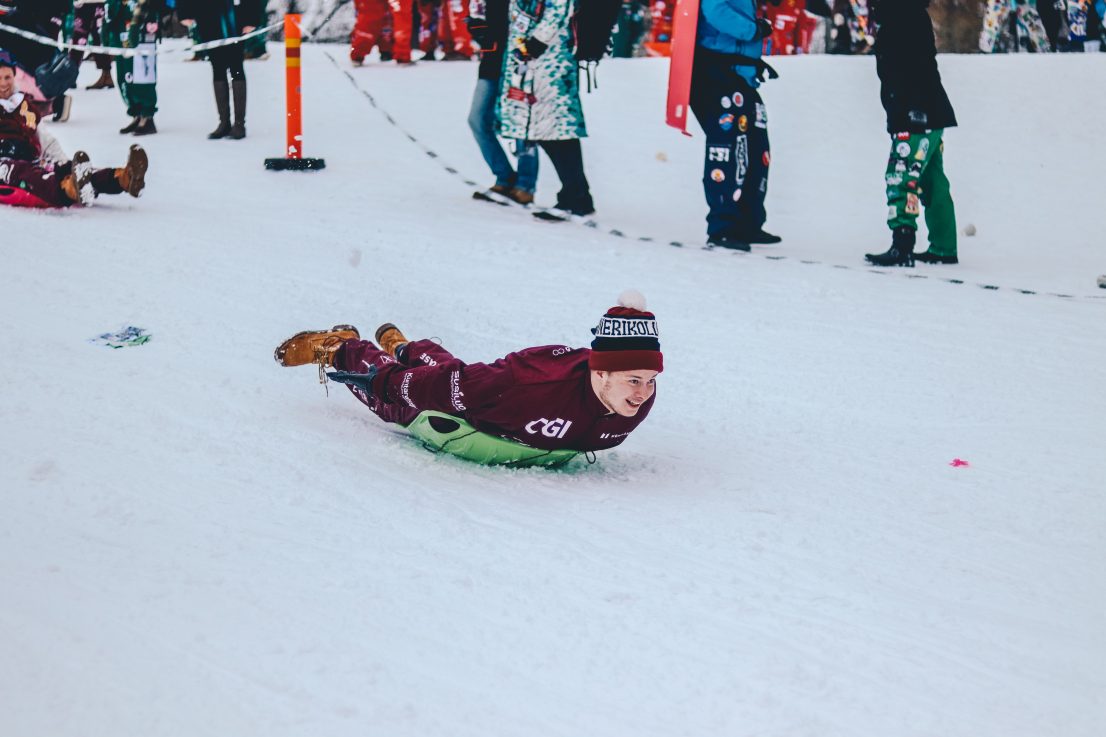 sledding sledding